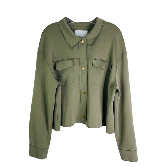 Carolina Belle Jackets & Blazers - NWT Carolina Belle green stretchy cropped lightweight boho top shacket jacket XL